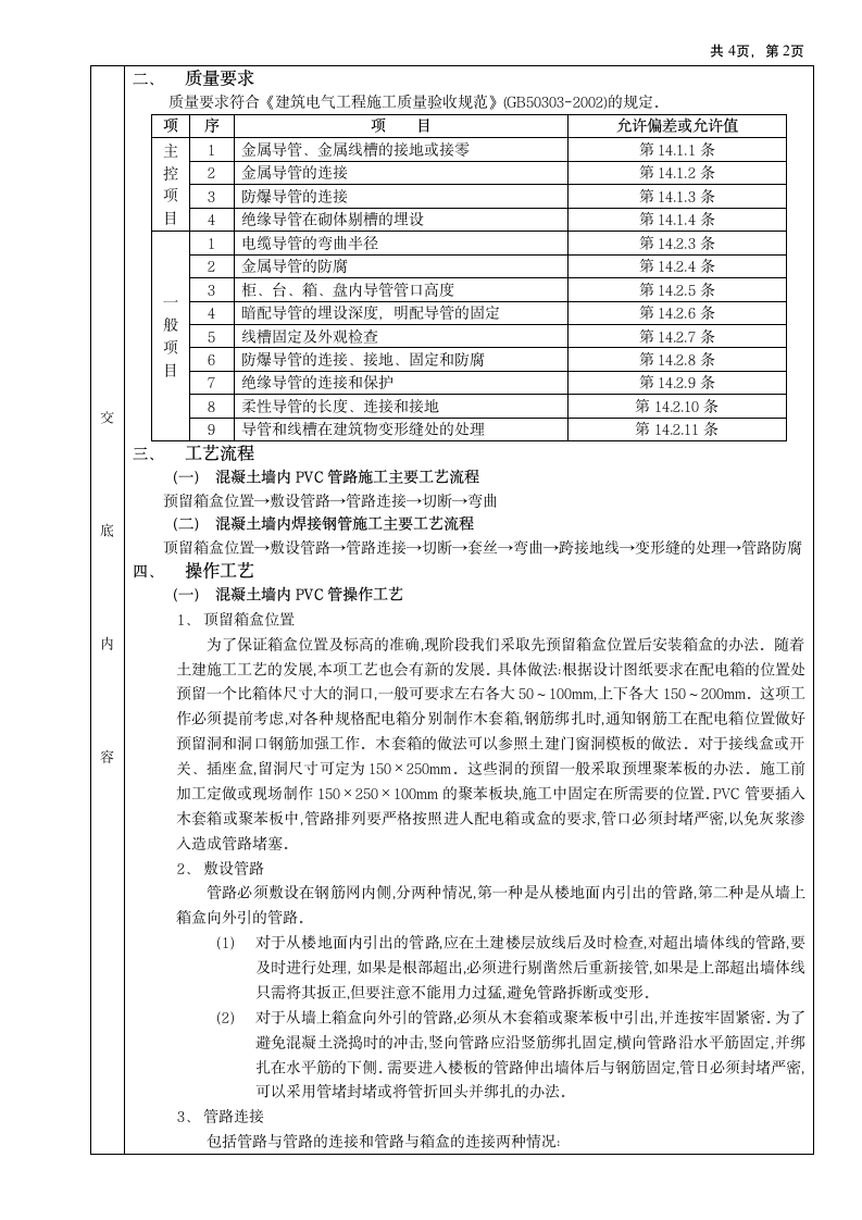 混凝土墙内管路敷设工程施工设计方案.doc第2页