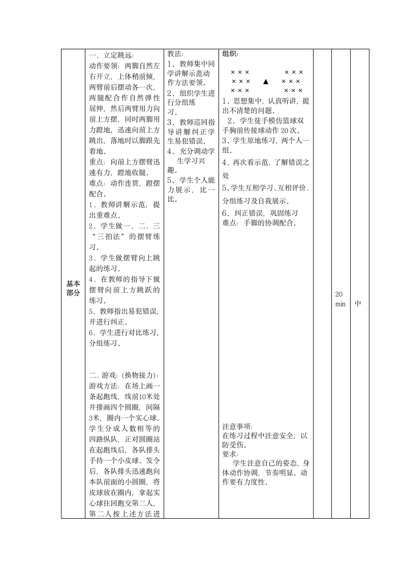 立定跳远（教案） 体育五年级下册.doc第4页