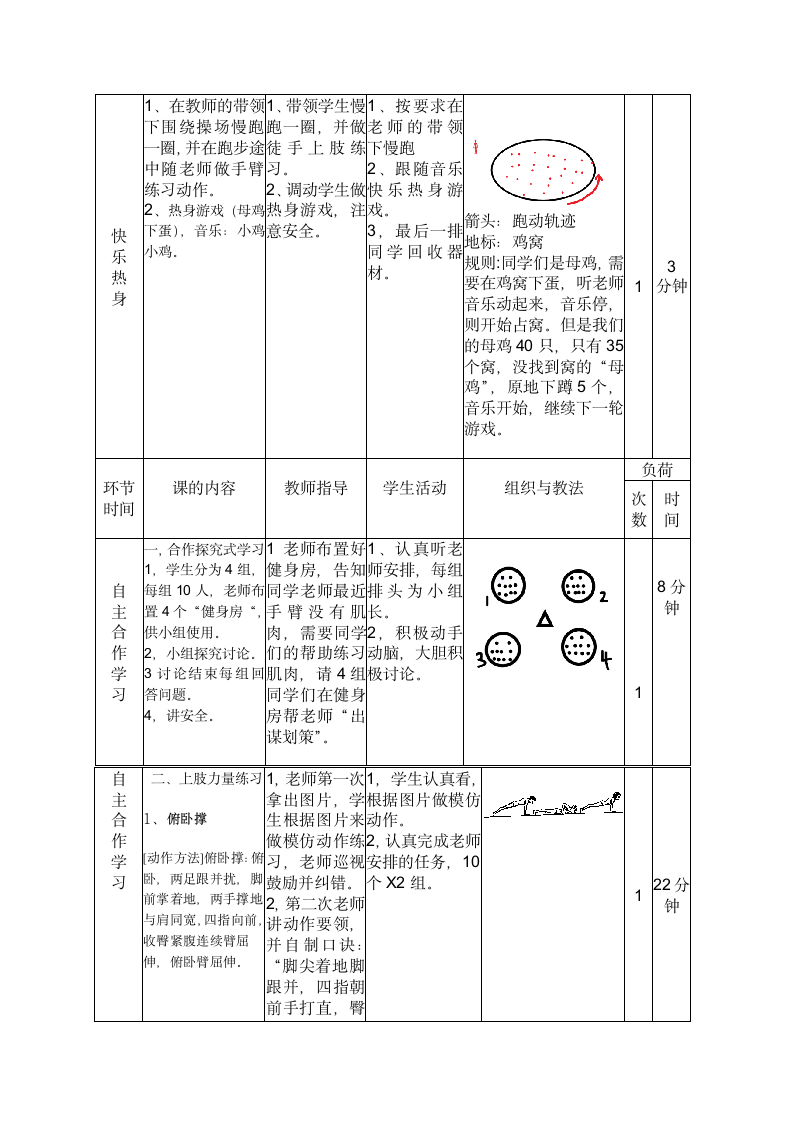 体育与健康 六年级全一册《素质练习—上肢力量的练习》教学设计及教案.doc第6页