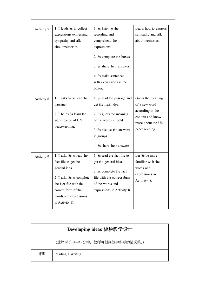 2020-2021学年外研版(2019)选择性必修三教案：Unit3 War and peace（全单元）.doc第8页