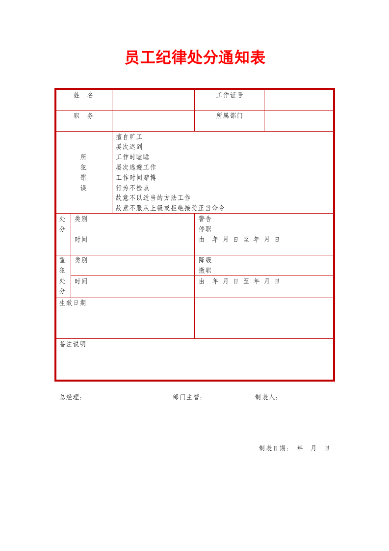 员工纪律处分通知表.doc第1页