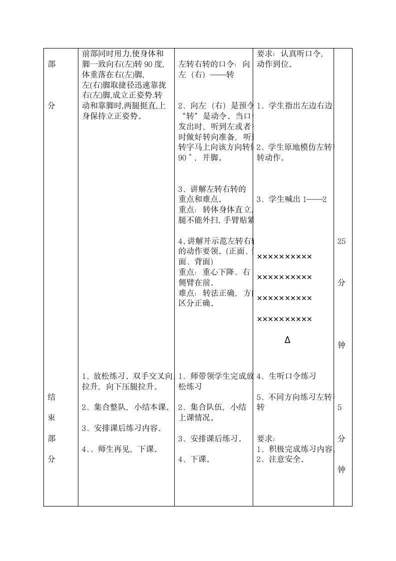 体育与健康 一年级全一册左转右转教案.doc第3页