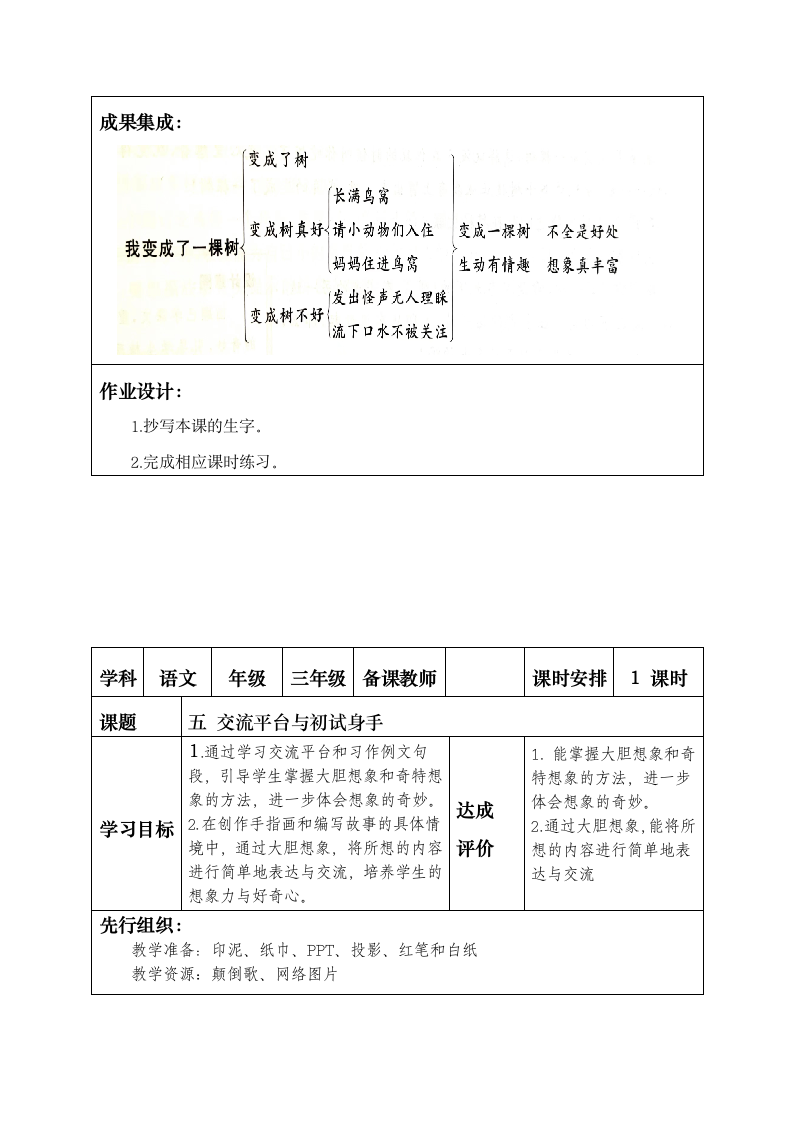 部编版语文三年级下册第五单元教师个体备课表（表格式）.doc第6页