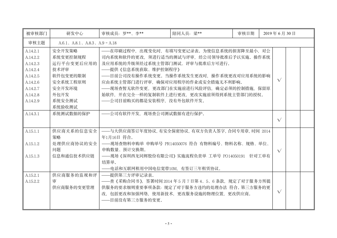 内审核查表（ISO27001及ISO20000管理体系）.doc第7页