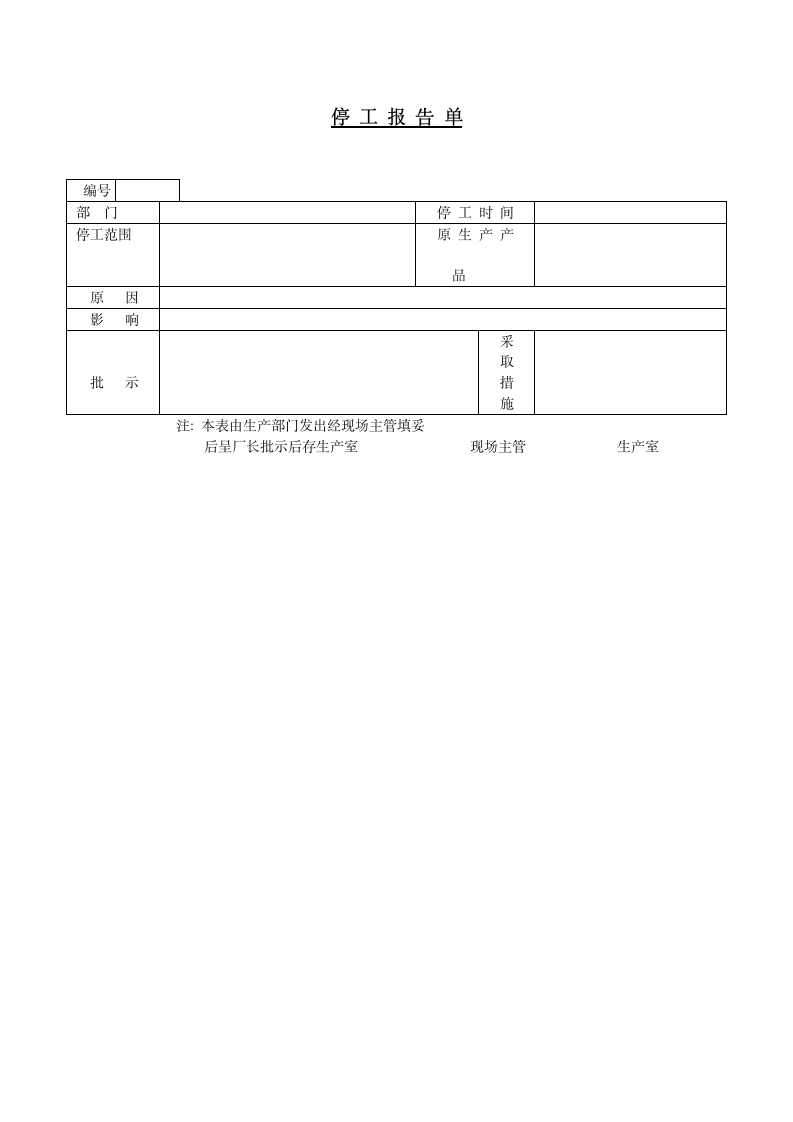 停工报告单.doc