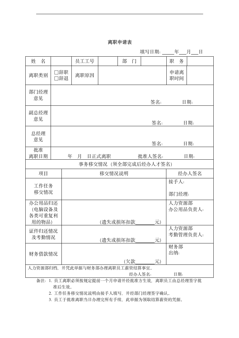 公司入职离职制度及相关表格.docx第8页