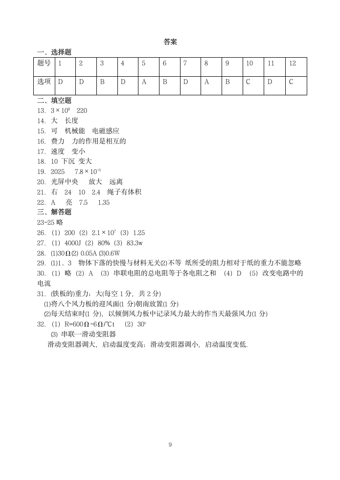 2009年苏州吴江市初中物理中考模拟试卷.doc第9页