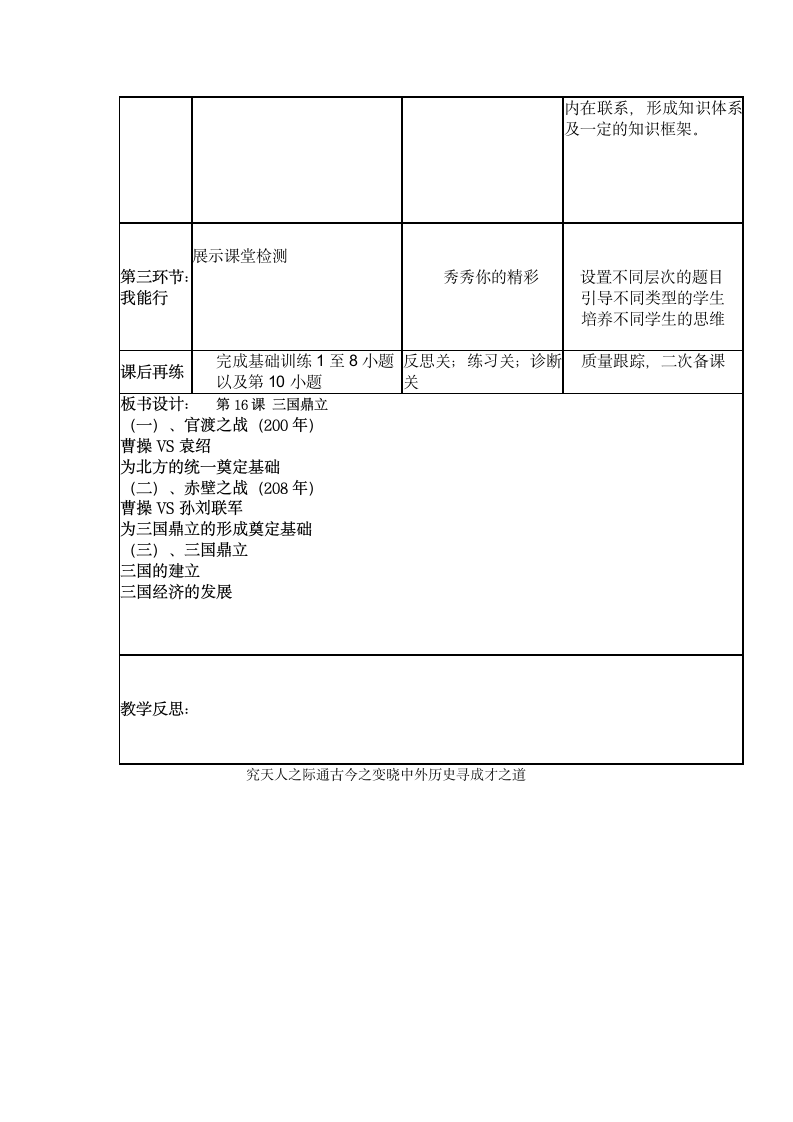 部编版七年级上册历史教案第16课 三国鼎立.doc第5页