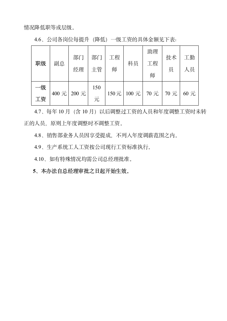 薪酬调整管理方案.wps第5页