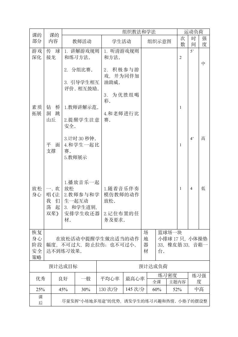 四年级体育  肩肘倒立 教案 全国通用.doc第4页