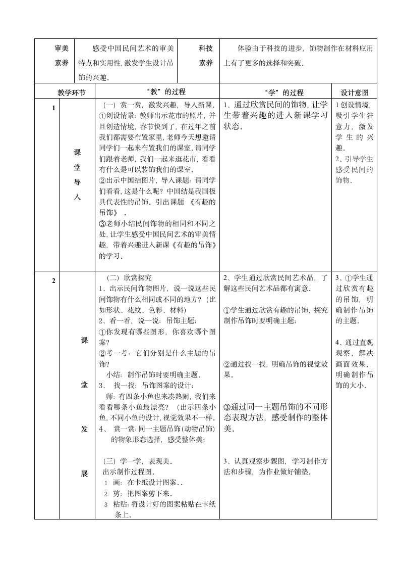 一年级上册美术4.12 有趣的吊饰 教案.doc第2页