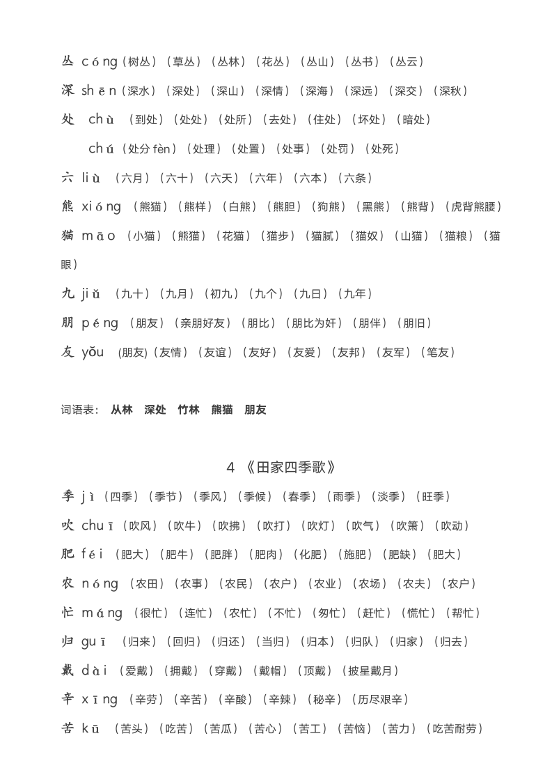 部编版二年级语文上册生字拼音组词.doc第5页