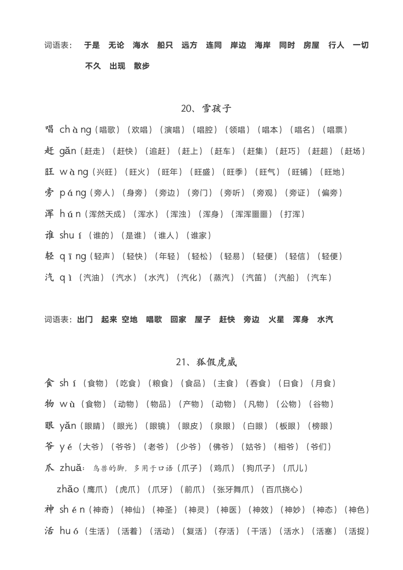 部编版二年级语文上册生字拼音组词.doc第15页