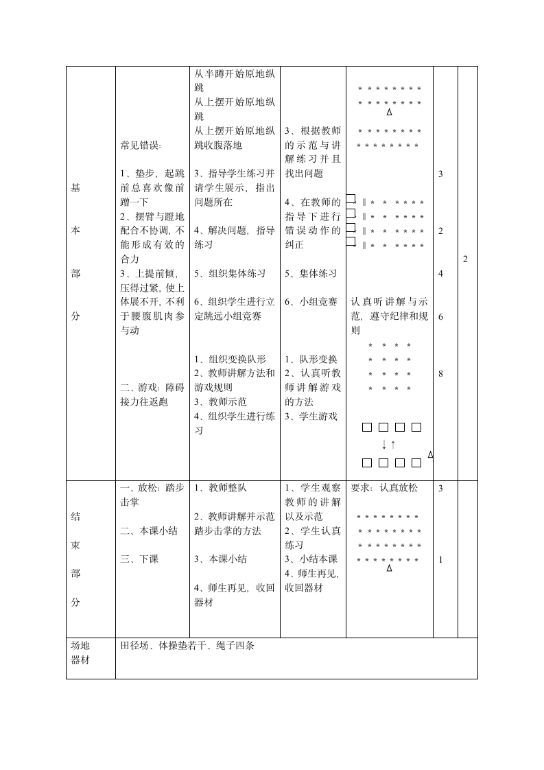 四年级体育教案  立定跳远  全国通用.doc第2页