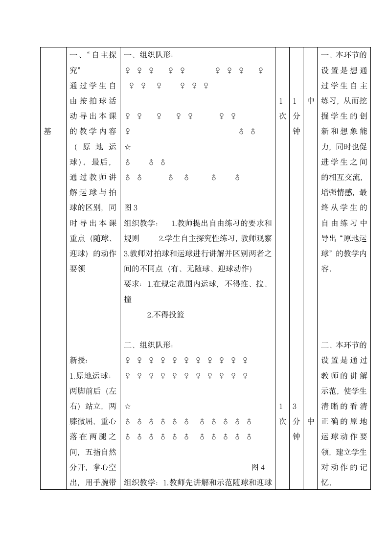 四年级体育 原地运球   教案  全国通用.doc第3页