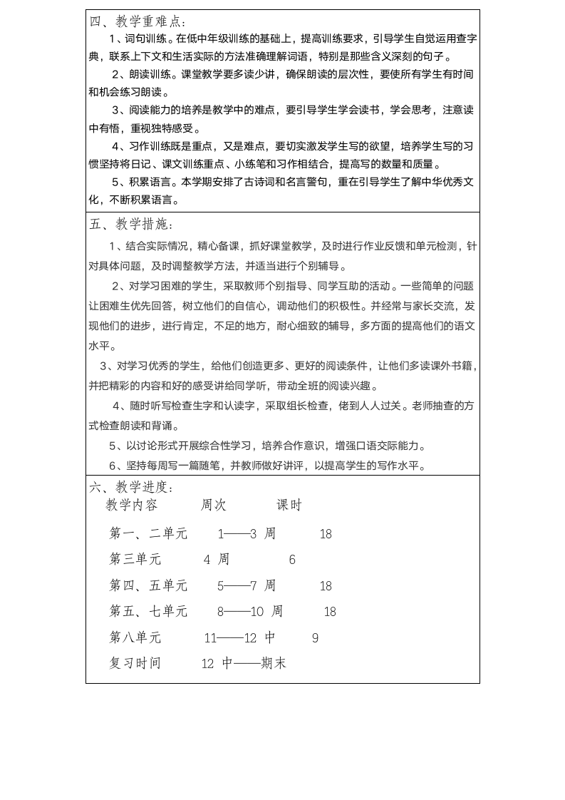 统编版五年级语文下册教学计划.doc第2页