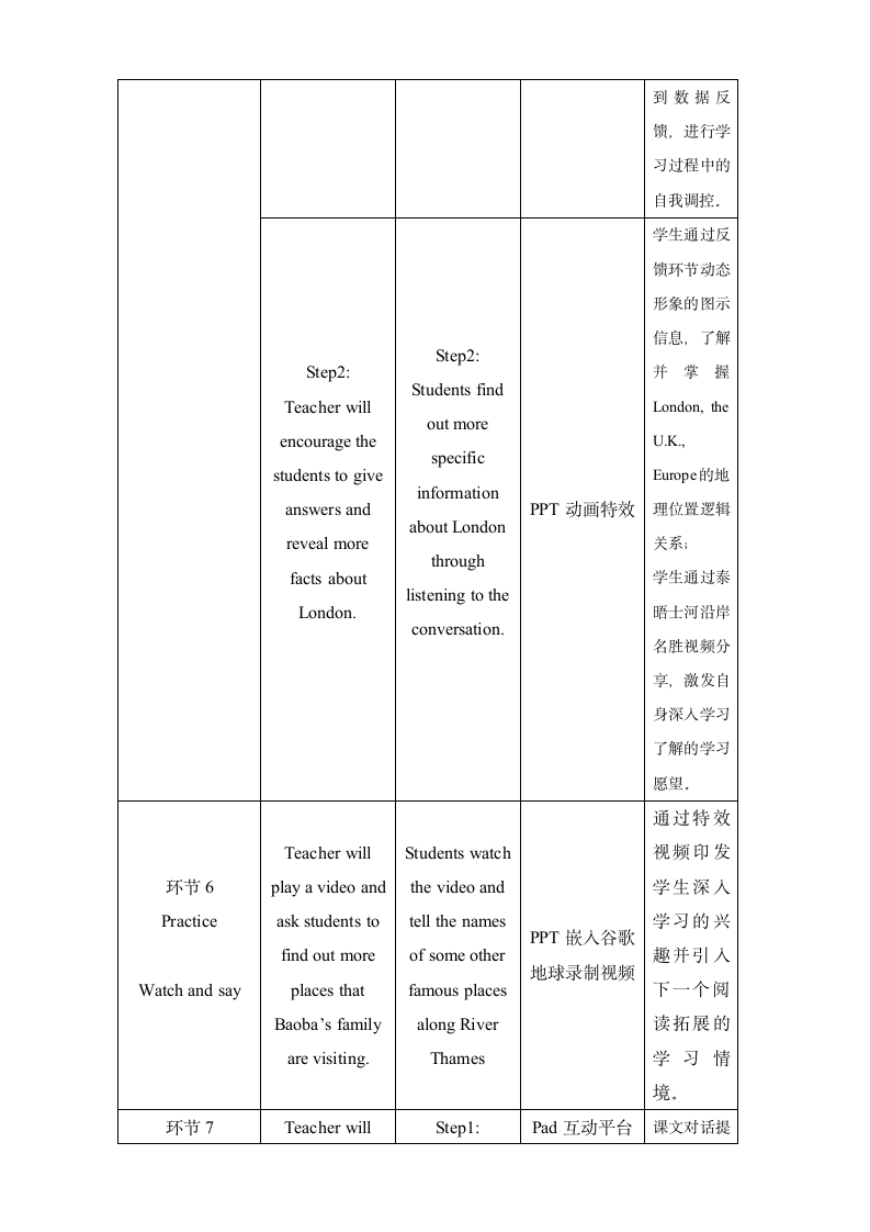 北京版五年级上册英语教案-Unit5 Where are you from Lesson16 London.doc第5页