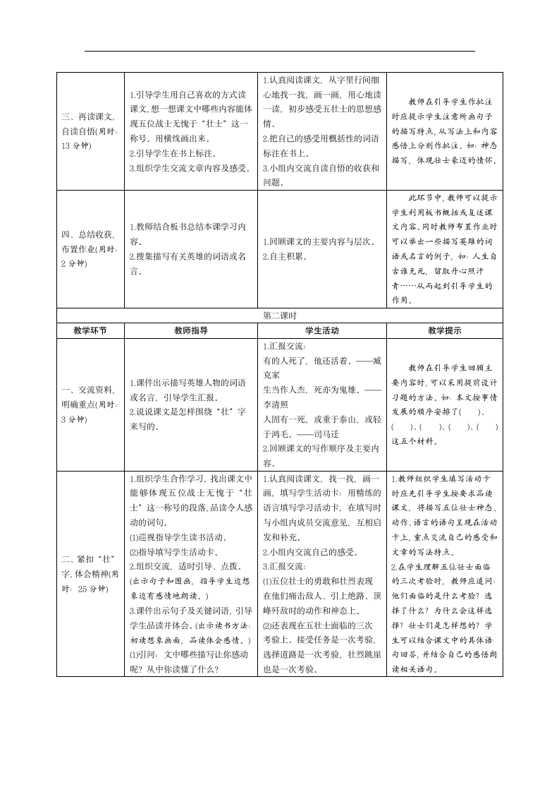 6《狼牙山五壮士》导学案（表格式，2课时）.doc第2页