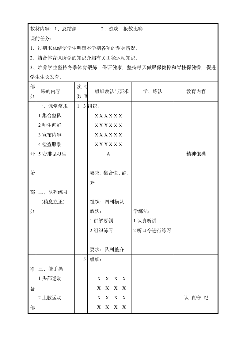 三年级上体育   总结  教案  全国通用.doc第1页