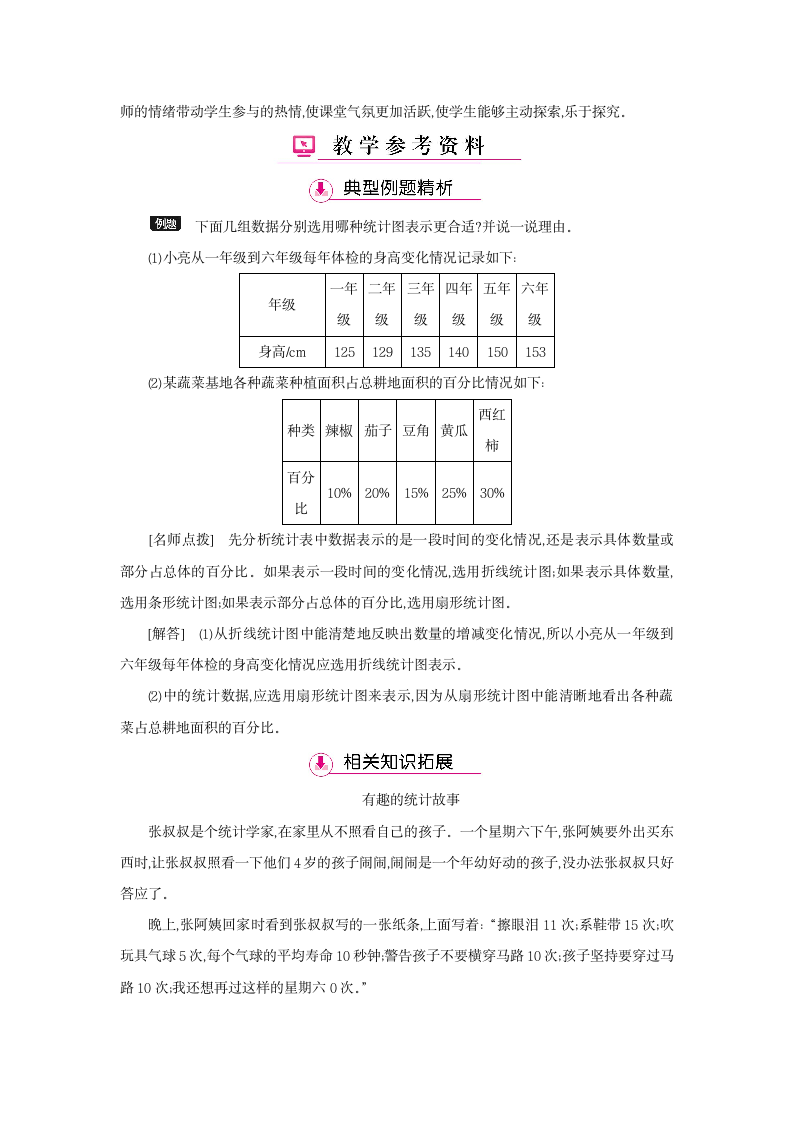 北师大版六年级数学上册 第五单元 2 统计图的选择-详细教案.doc第8页