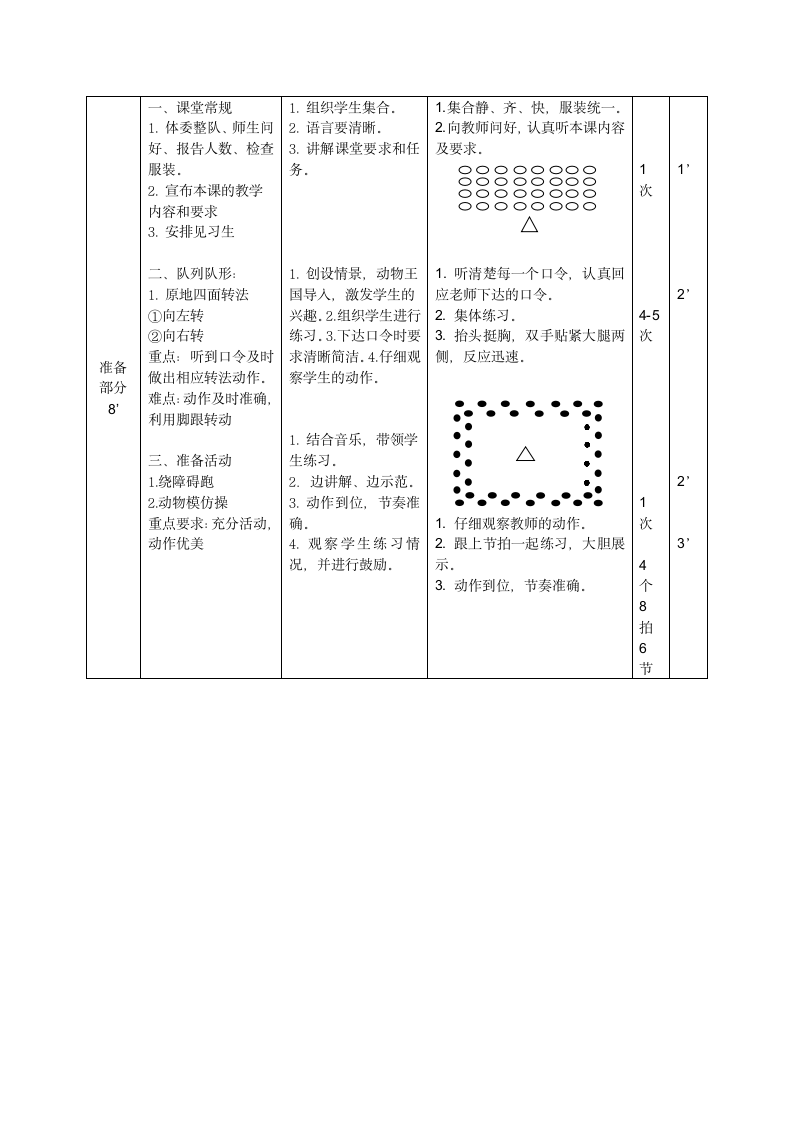 二年级体育 《多种形式的跳跃方法和游戏》实践课教案 （表格式）.doc第2页