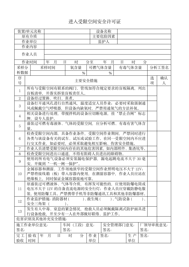 安全生产标准化体系文件-S7作业安全.doc第6页