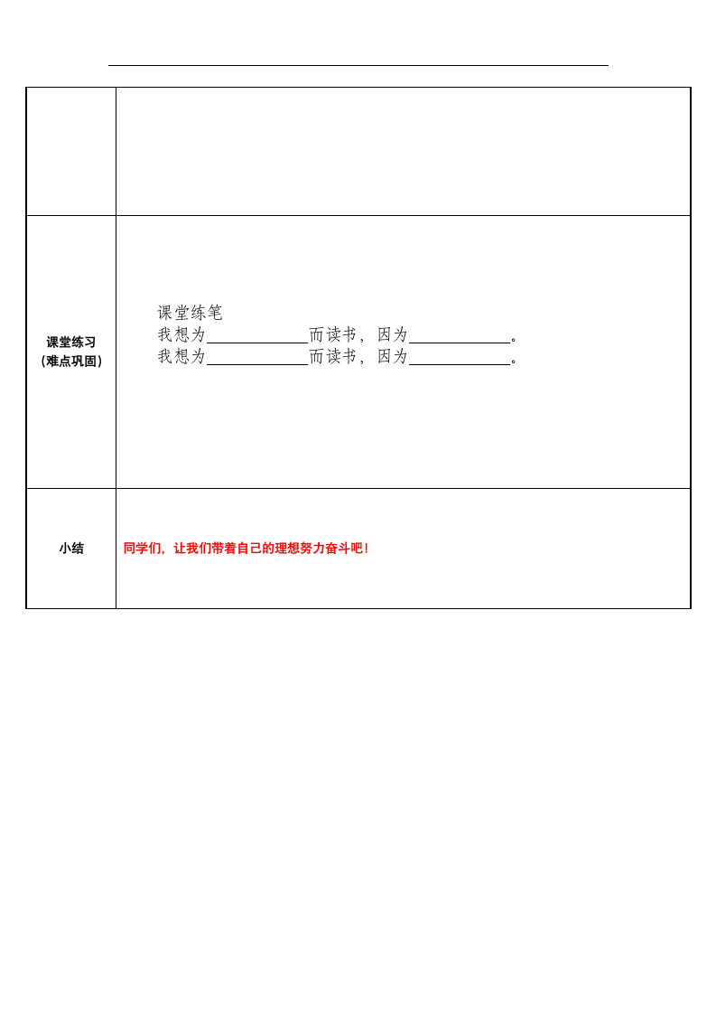 22.为中华之崛起而读书   表格式教案.doc第3页