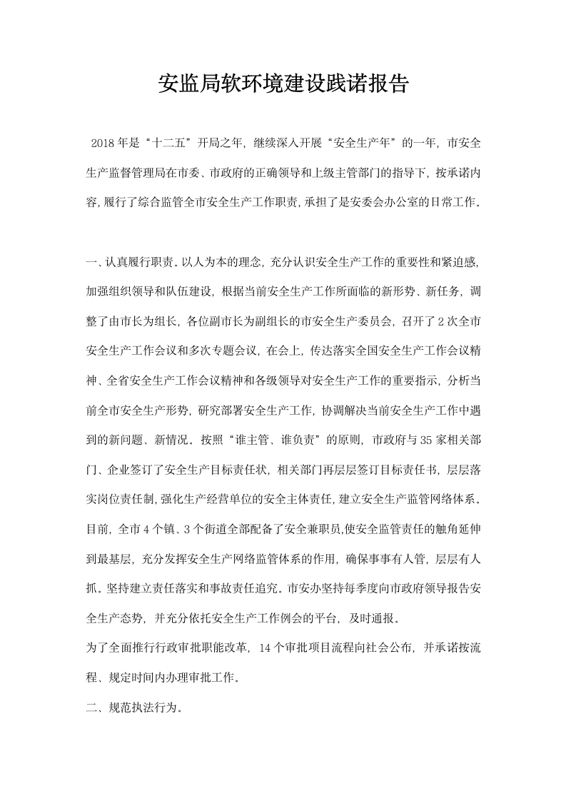 安监局软环境建设践诺报告.docx第1页