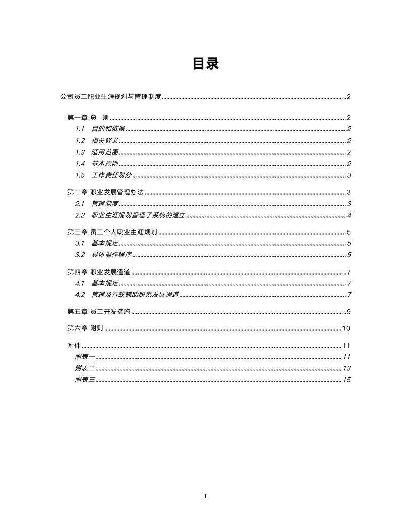 员工职业生涯规划与管理制度FINAL.doc第1页