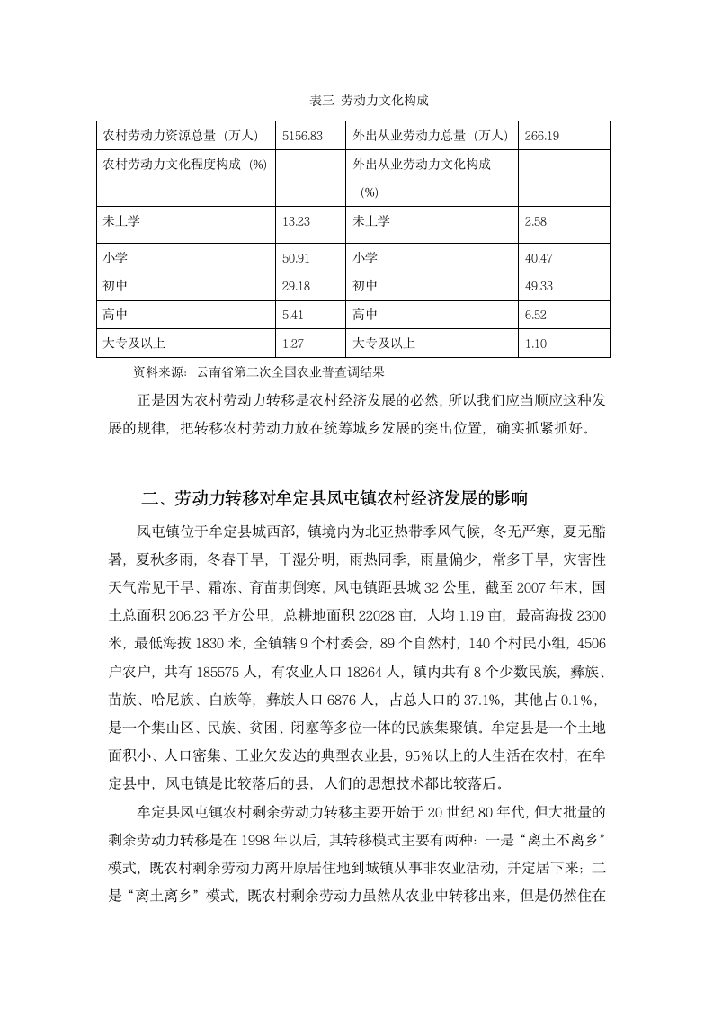 劳动力转移对农村经济发展的影响：行政管理毕业论文.doc第4页