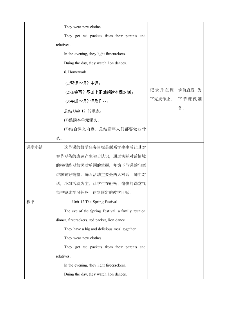 小学英语湘少版五年级上册《Unit 12The Spring Festival》教学设计.docx第3页