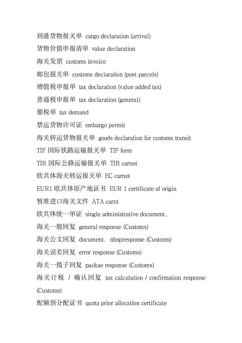 外贸单证常用英语词汇200句.docx第14页