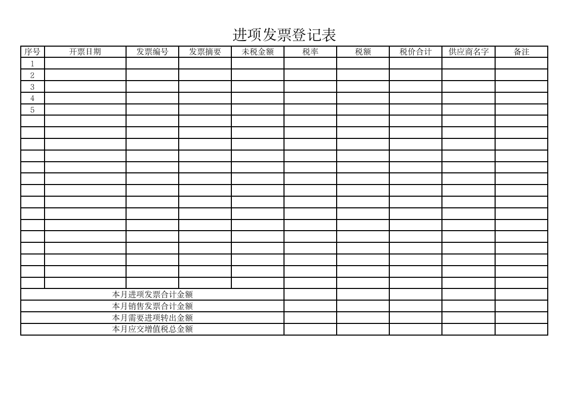 进项发票登记表.docx第1页