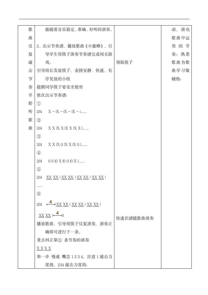 人音版 （五线谱） 二年级下册音乐 3 《小蜜蜂》教案.doc第3页