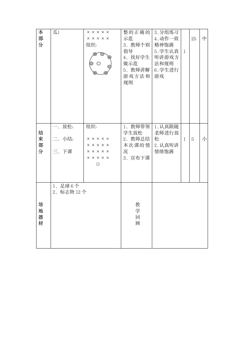 三年级体育课教案1、复习脚内侧踢球和脚背正面踢球 2、游戏（逗瓜）.doc第2页