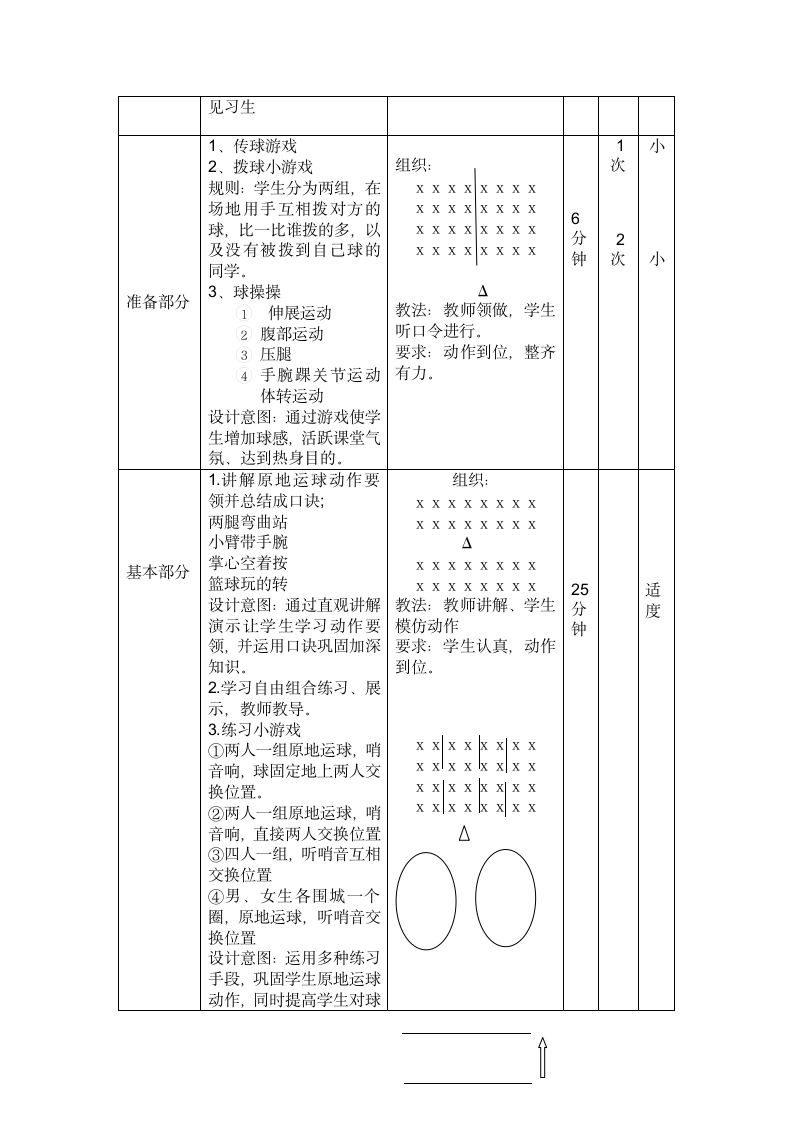 《原地运球与游戏》（教案） 小学体育与健康（水平二）三年级上册（表格式）.doc第3页