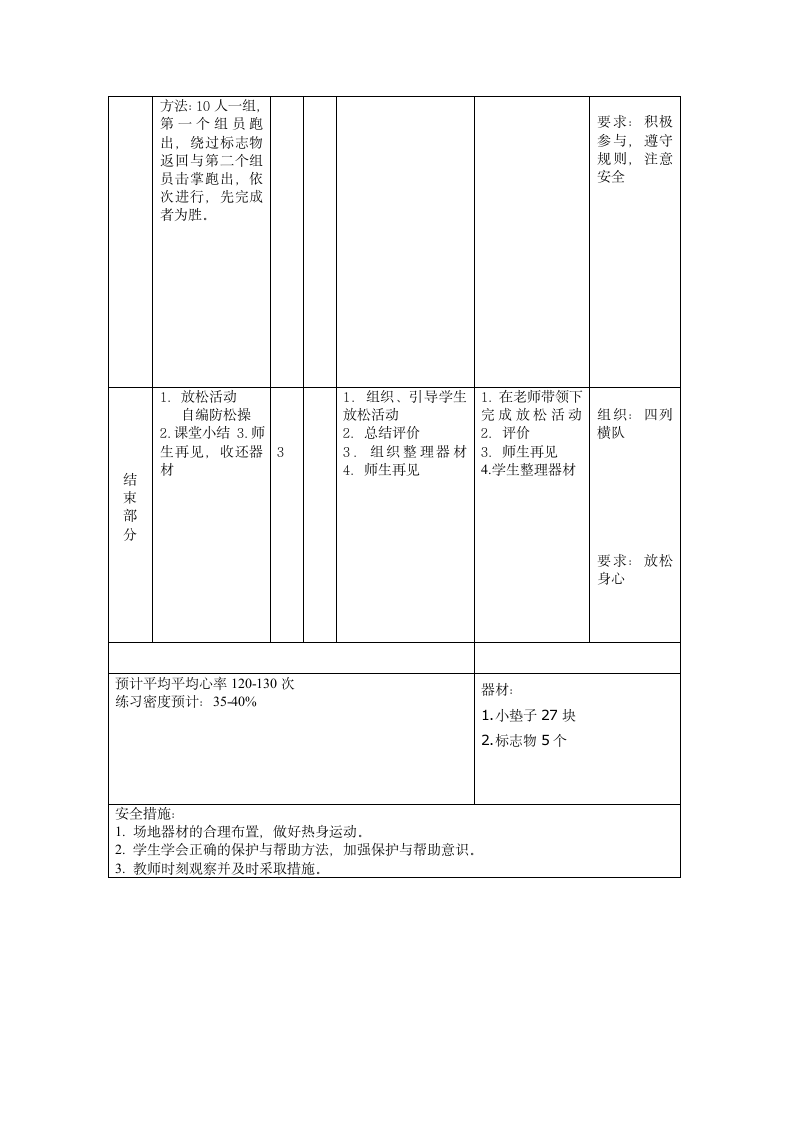 《肩肘倒立与游戏：同舟共济》（教案） 《体育与健康》（水平二）四年级上册.doc第3页