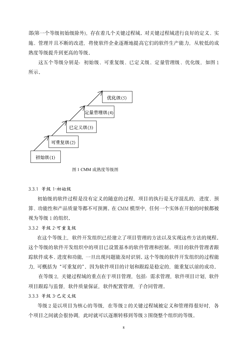 工商管理专业毕业论文 软件能力成熟度模型初探－软件企业质量管理研究.doc第8页