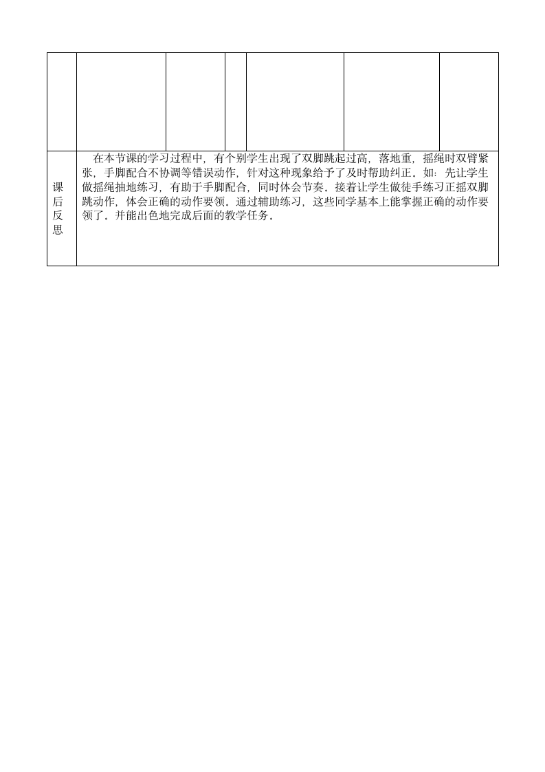 二年级体育水平二跳绳   教案 全国通用.doc第5页