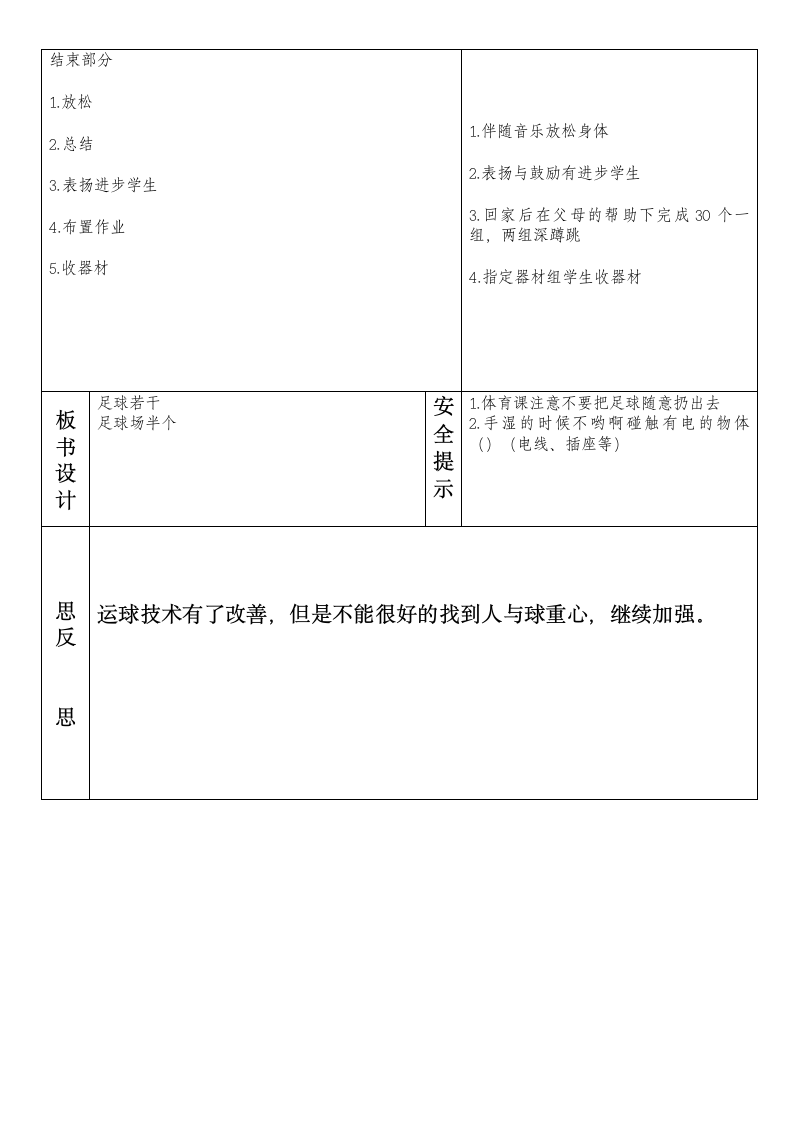 水平二：小足球：脚内侧运球技术及游戏（教案） 体育三年级上册（表格式）.doc第3页