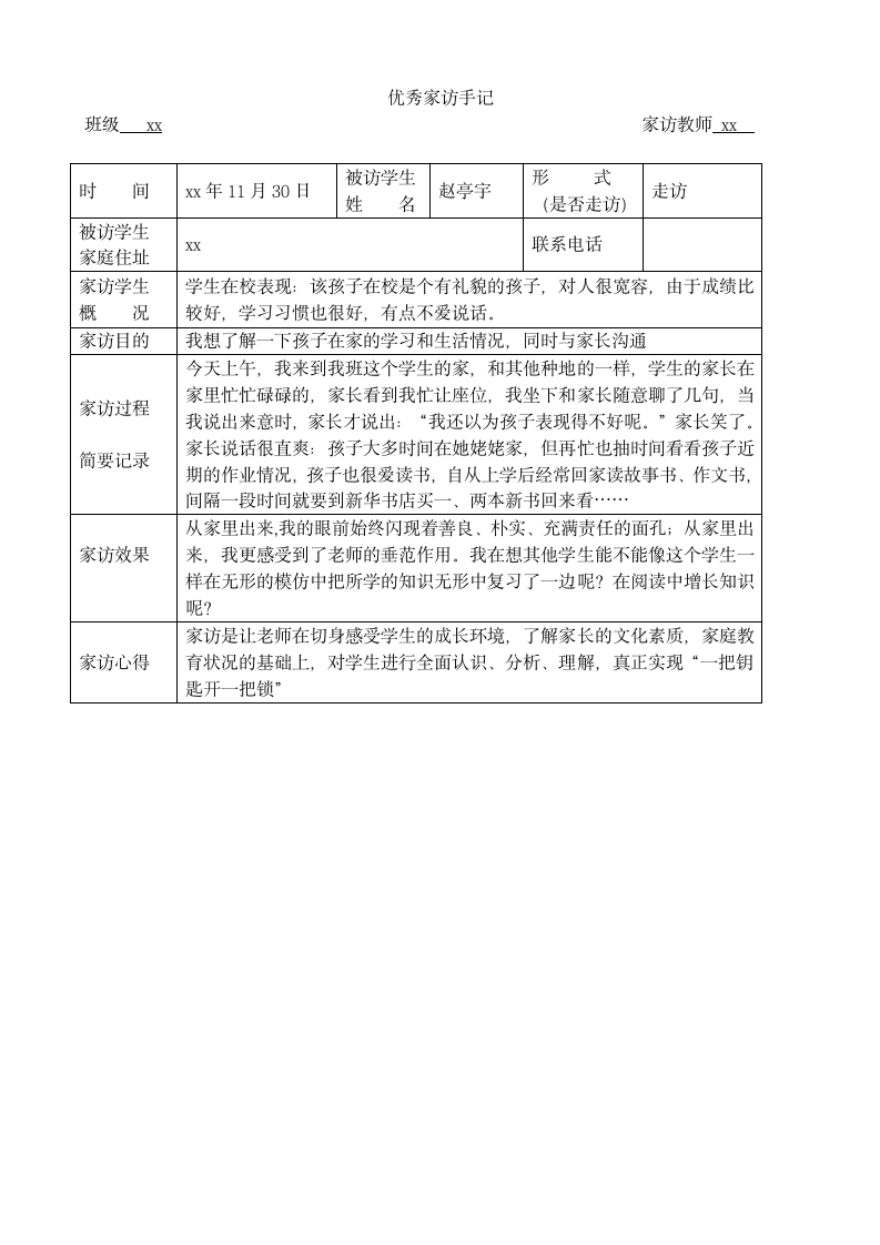 教师家访记录表大全.docx第7页