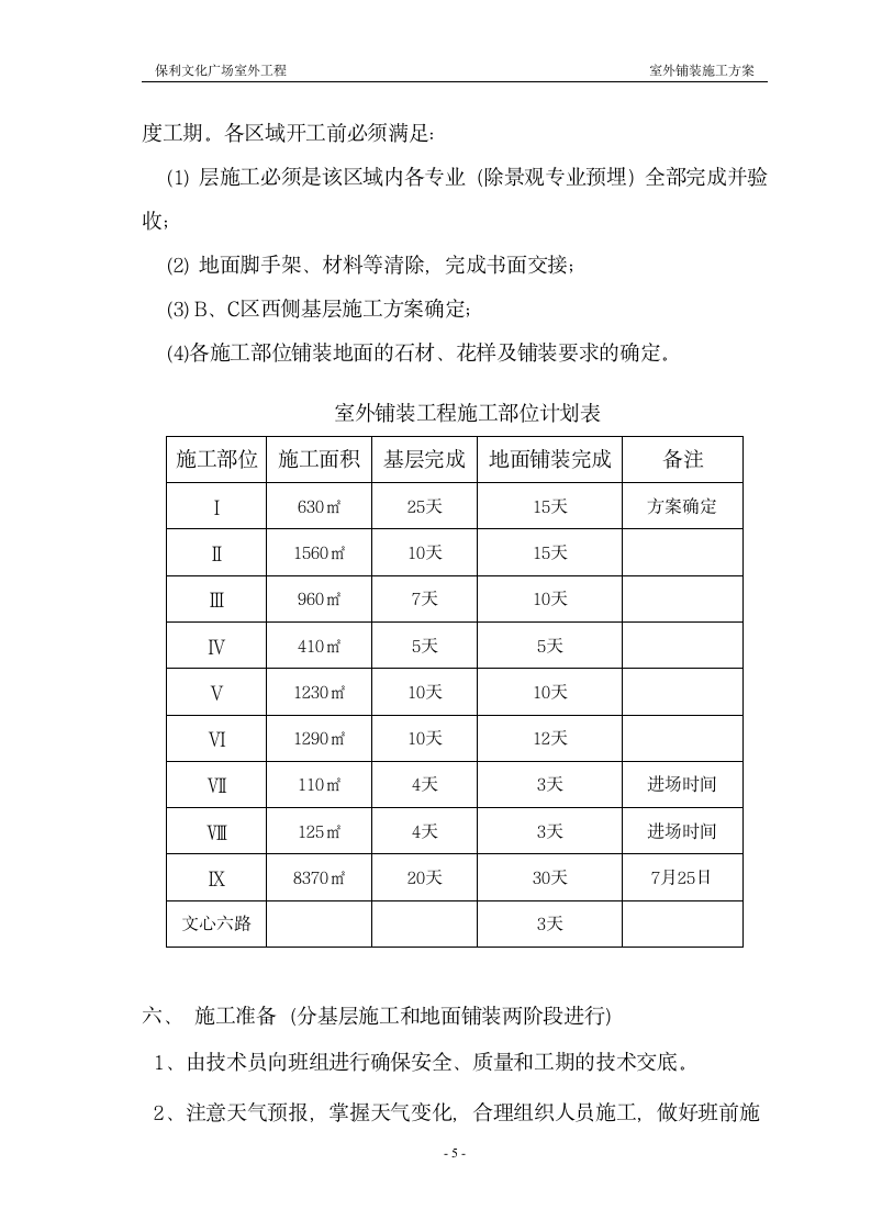 保利文化广场室外铺装工程施工方案.doc第6页