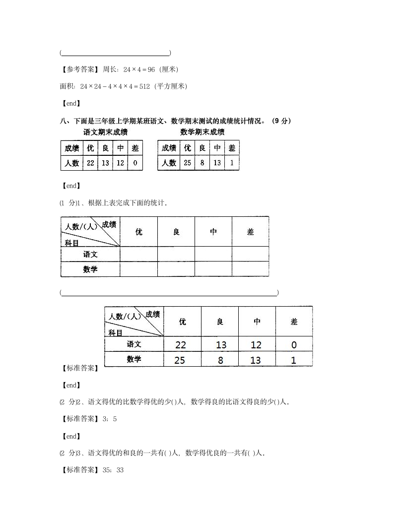 贵州黔南都匀市都匀一小2018学年三年级（下）（1）数学期末检测试卷.docx第6页