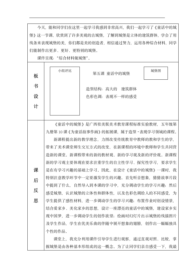 桂美版五年级美术上册《10 为童话故事作画》教学设计（表格式）.doc第4页