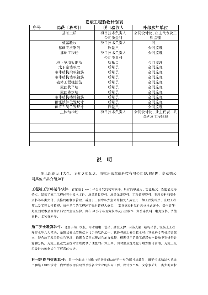 隐蔽工程验收计划表.doc第1页