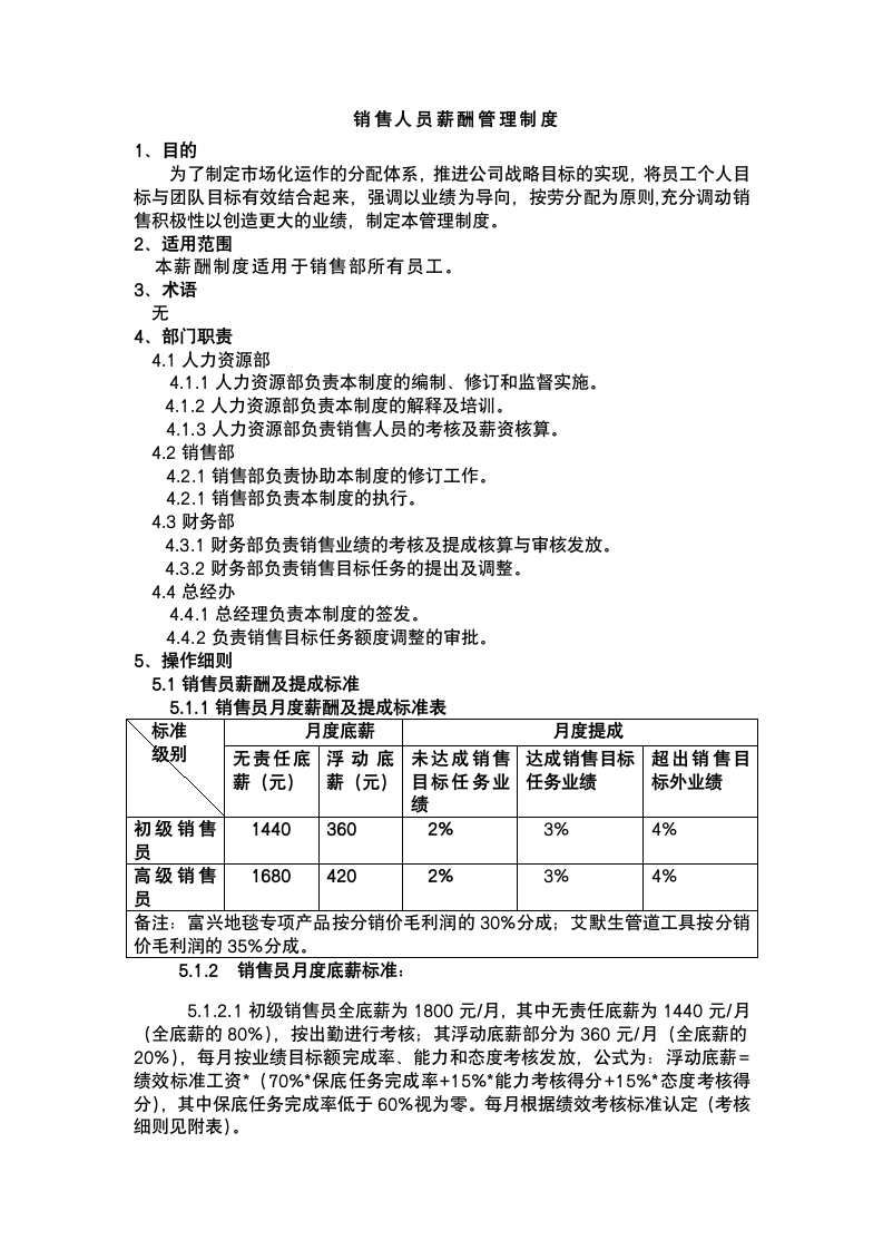 销售部薪酬与绩效管理制度.docx第2页