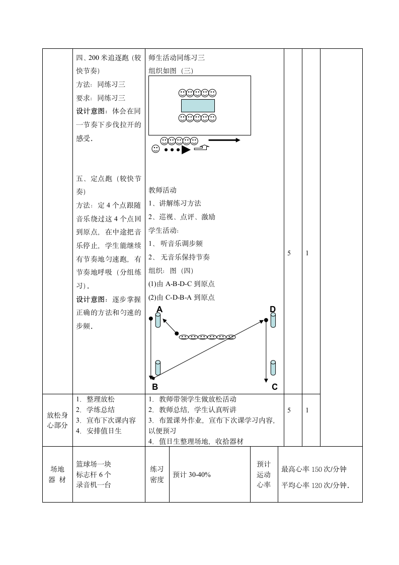 四年级体育  耐久跑 教案 全国通用.doc第7页