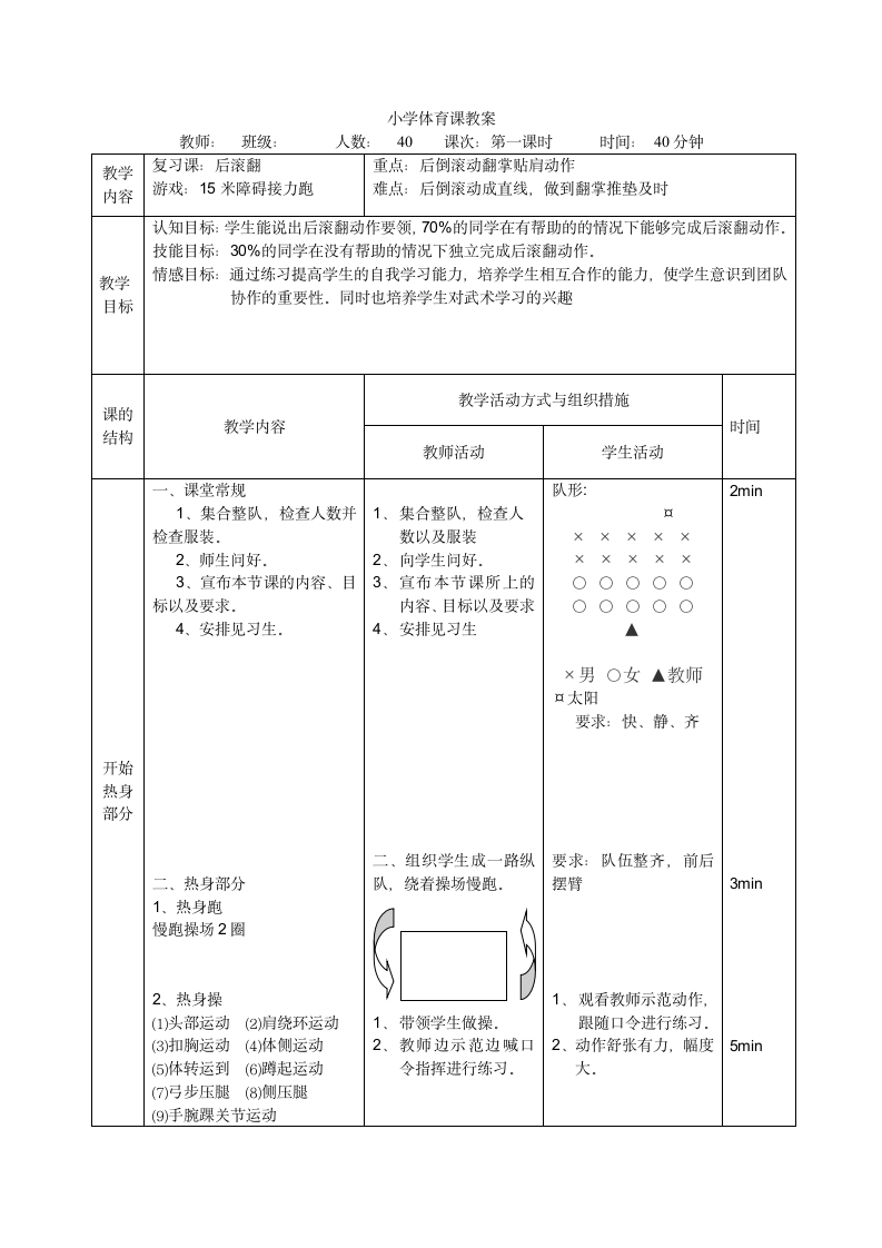 六年级体育教案 -后滚翻全国通用.doc第1页