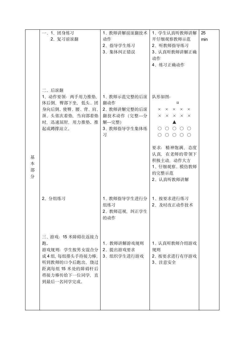 六年级体育教案 -后滚翻全国通用.doc第2页