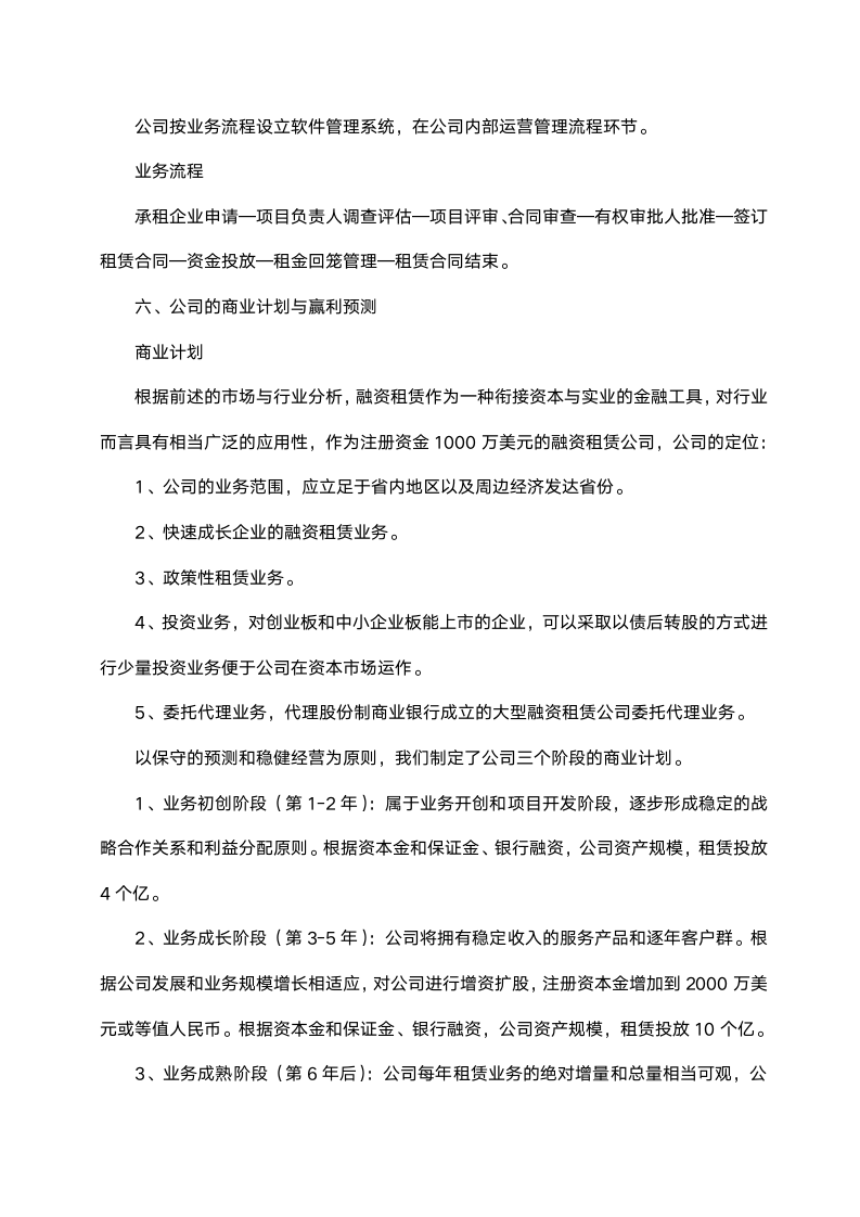 商业计划书（融资租赁公司）.doc第13页